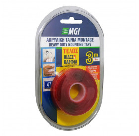 Ακρυλική Ταινία Διπλής Όψεως Heavy Duty 19mm 3m