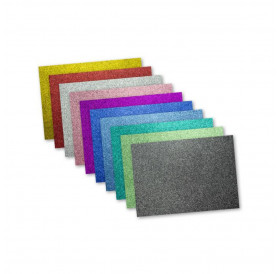 Φύλλα Χαρτόνια Glitter 25x35cm 300gr 10 Χρώματα