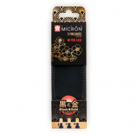 Μαρκαδόροι Σετ Black & Gold Fineliners Micron Pigma 3τεμ Sakura Μαρκαδόροι Σετ Black & Gold Fineliners Micron Pigma 3τεμ Sakura