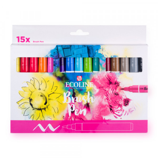 Ecoline Brushpen Primary Colors Set 15τεμ