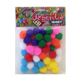 Pompons Assorted 50τεμ 25mm