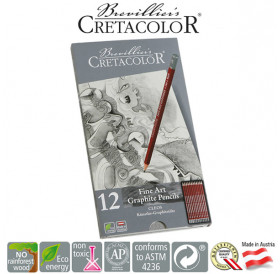 Μολύβια Σχεδίου Σετ 12τεμ CLEOS Fine Art Graphite Cretacolor Μολύβια Σχεδίου Σετ 12τεμ CLEOS Fine Art Graphite Cretacolor