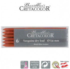 Μύτη 5,6mm Sanguine Dry 6τεμ Cretacolor