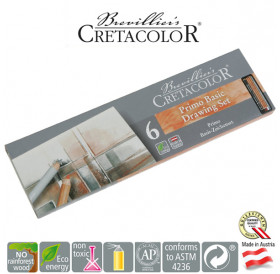 Μολύβια Σχεδίου Σετ Pocket 6τεμ Primo Basic Cretacolor Μολύβια Σχεδίου Σετ Pocket 6τεμ Primo Basic Cretacolor