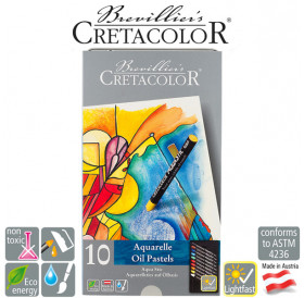 Παστέλ Νερού Σετ Μολύβια Aqua Stick 10τεμ Cretacolor