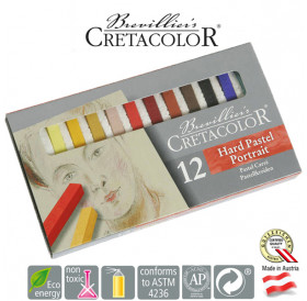 Σετ Καρέ Παστέλ 12τεμ Portrait Cretacolor