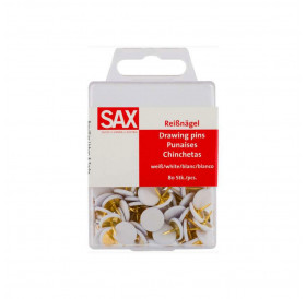 Μεταλλικές Πινέζες Λευκές 80τεμ SAX