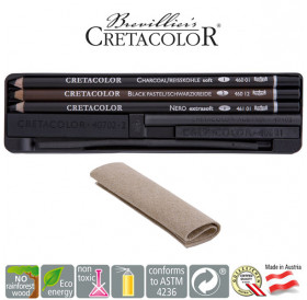 Μολύβια Σετ Charcoal Pocket Box 7+1τεμ Cretacolor Μολύβια Σετ Charcoal Pocket Box 7+1τεμ Cretacolor
