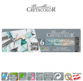 Μολύβια Σετ AquaGraph Pocket Box 6τεμ Cretacolor Μολύβια Σετ AquaGraph Pocket Box 6τεμ Cretacolor