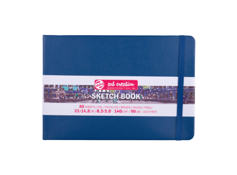 14,8x21cm Landscape Navy Blue