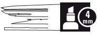 4mm Chisel White 601 ***