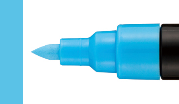 Brush Shaped 1-4mm Light Blue