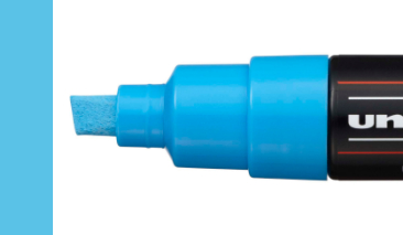 8,0mm Chisel Light Blue