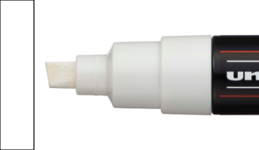 8,0mm Chisel White
