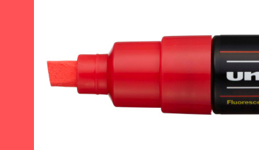 8,0mm Chisel Fluo Red